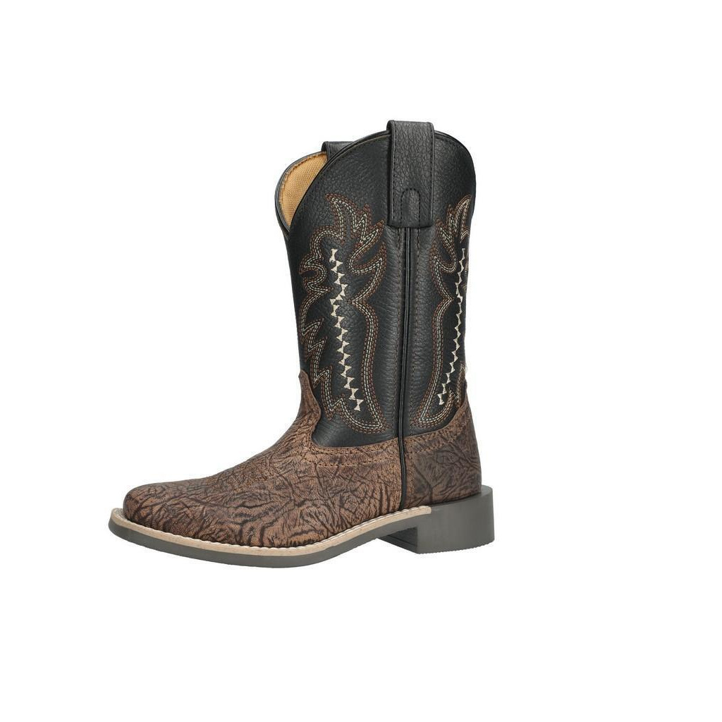 Smoky Mountain Western Boots Boys Presley Square Toe Brown Black 3320C