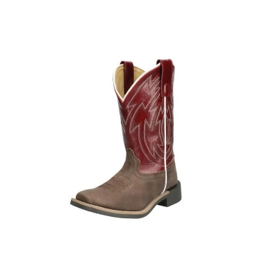 Smoky Mountain Western Boot Boys Nomad Brown Distressed Burgundy 3316Y 