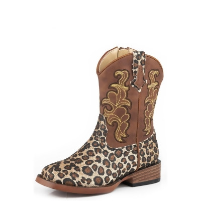 Roper Western Boots Girls Glitter Wild Cat Brown 09-017-1901-3363 BR 