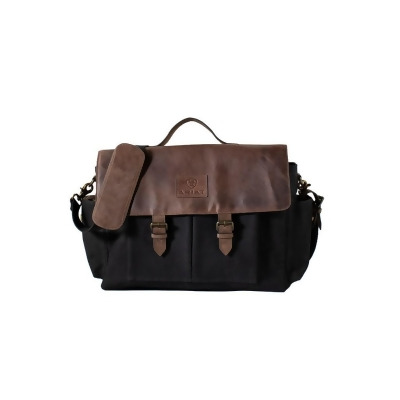 Ariat Western Bag Messenger Gear Canvas Black Brown A4700016107 