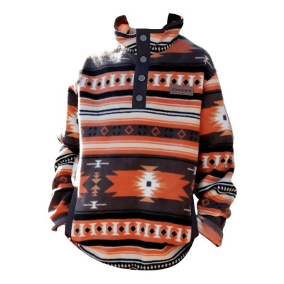 Cinch Western Sweatshirt Boys Aztec Pullover Fleece Gray MWK7590015 