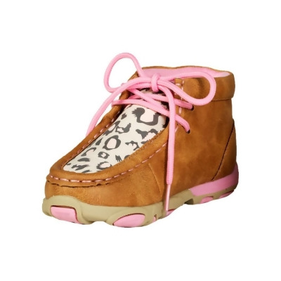 Twister Casual Shoes Girls Rosa Leopard Print Laces Tan 443004008 