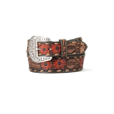 Ariat Western Belt Womens Tapered Hibiscus Painted Tooled A15655133 