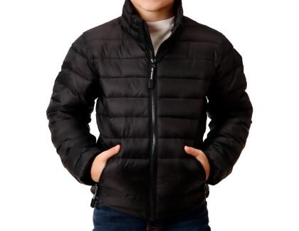Roper Western Jacket Boys Parachute Logo Black 03-397-0693-6186 BL