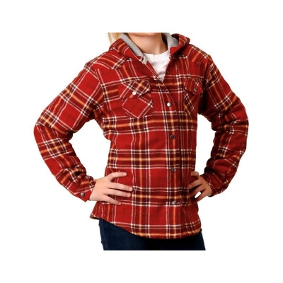 Roper Western Jacket Girls Flannel Hood Rust 03-298-0119-4697 RT 