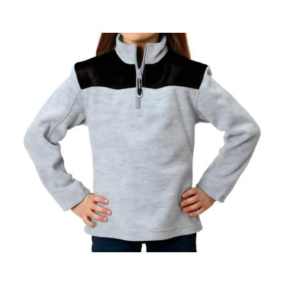 Roper Western Sweatshirt Girls Fleece Zip Gray 03-298-0692-6166 GY 