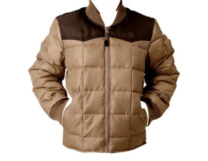 Roper Western Jacket Boys Quilted Zip Khaki 03-397-0761-0535 BR 