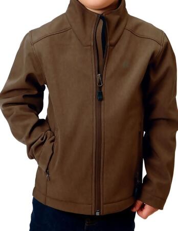 Roper Western Jacket Boys Yokes Softshell Brown 03-397-0780-0617 BR