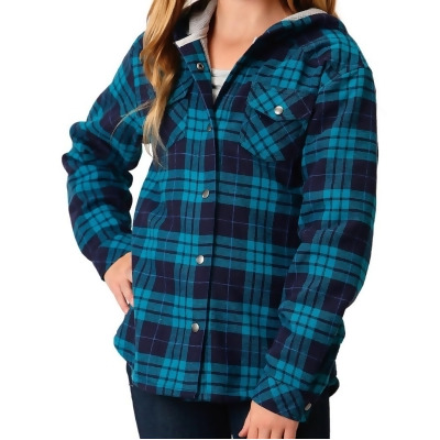 Roper Western Jacket Girls Thermal Flannel Blue 03-298-0119-5697 BU 