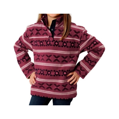 Roper Western Sweatshirt Girls Fleece Aztec Red 03-298-0250-6181 RE 