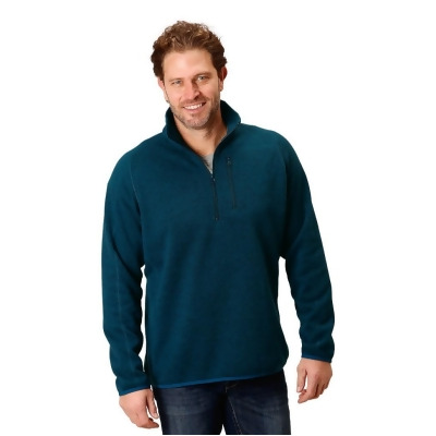 Stetson Western Sweater Mens Solid 1/4 Zip Blue 11-014-0120-6073 BU 