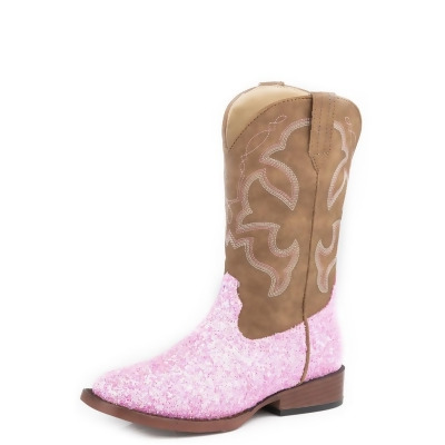 Roper Western Boots Girls Glitter Sparkle Pink 09-018-0191-3377 PI 