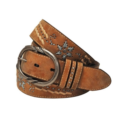 Cowgirls Rock Western Belt Womens Leather Lace Design 6552300 