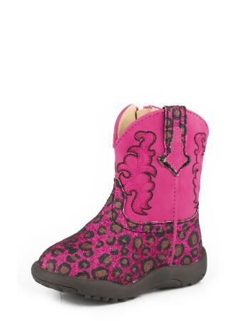 Roper Western Boots Girls Glitter Cat Zip Pink 09-016-1901-3362 PI 