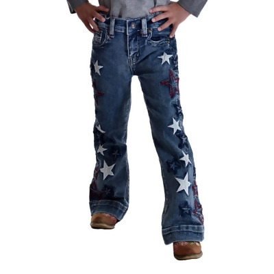 Cowgirl Tuff Western Jeans Girls Star Embroidery Med Wash GJSTAQ 