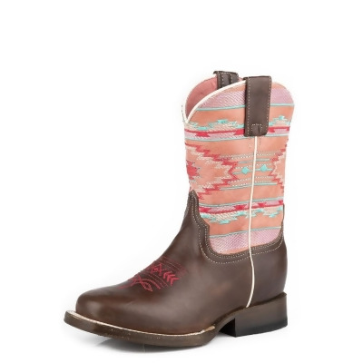 Roper Western Boots Girls Shailee Native Brown 09-018-7022-8576 BR 