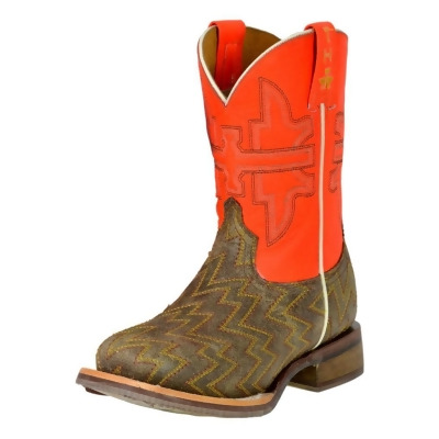Tin Haul Western Boots Boys Neon Thunder Brown 14-018-0077-0924 BR 
