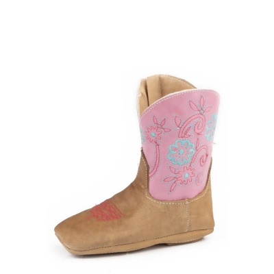 Roper Western Boots Girls Daisy Mae Leather Tan 09-016-7907-8622 TA 