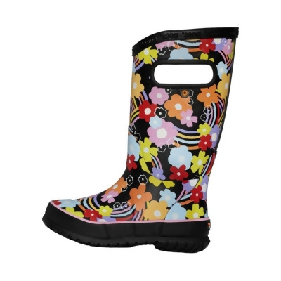 Bogs Outdoor Boots Girls Rainbow Flower Lightweight Rubber 73160 