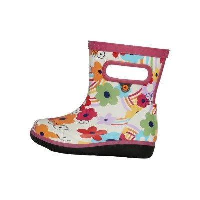Bogs Outdoor Boots Girls Rainbow Flower Skipper II Bone Multi 73176I 
