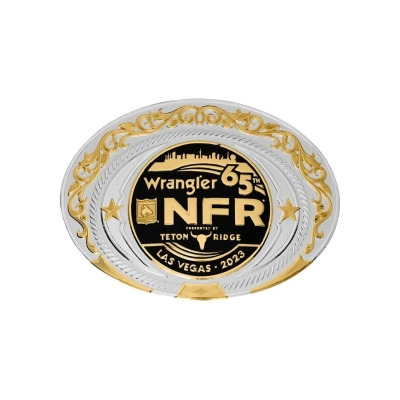 Montana Silversmiths Belt Buckle 2023 NFR Oval Silver Gold NFR323 