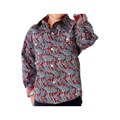 Roper Western Shirt Boys L/S Paisley Button Red 03-030-0325-2027 RE 