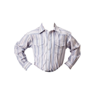 Roper Western Shirt Boys L/S Stripe Snap Blue 01-030-0044-0366 BU 