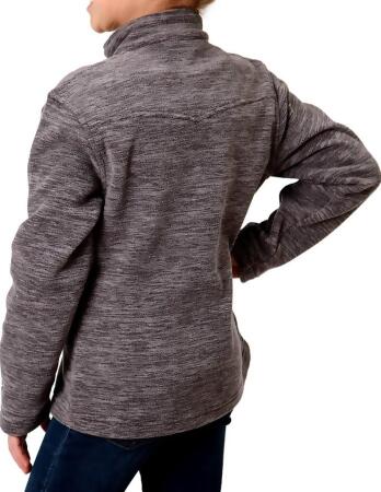 Roper Western Jacket Girls Quarter Zip Gray 03-298-0692-6147 GY alternate image
