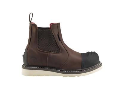Avenger Work Boots Mens Wedge Carbon Toe 6" Chelsea Leather Brown 7505 alternate image