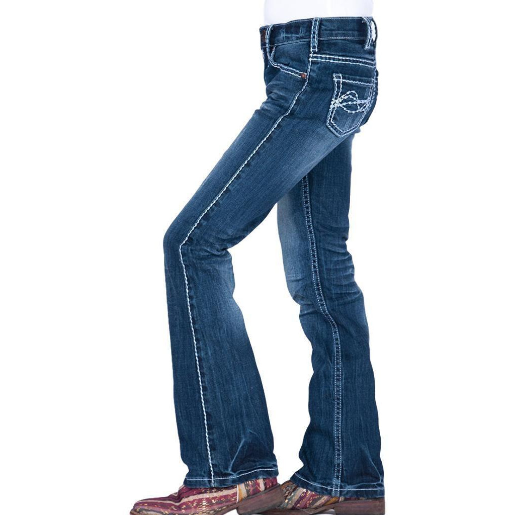 Cowgirl Tuff Western Jeans Girls Edgy Bootcut Med Wash GJEDGY alternate image
