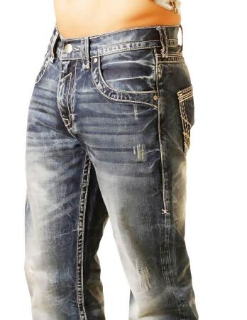 B. Tuff Western Denim Jeans Mens Torque Bootcut Rlx Dark Wash MTRQUE alternate image
