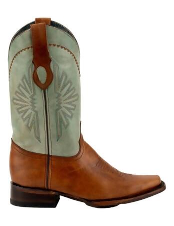 Ferrini Western Boots Mens Santa Fe Leather Square Toe Brandy 12871-55 alternate image