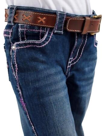 Cowgirl Tuff Western Jeans Girls Pink Sparkles Bootcut Med GJPKSP alternate image