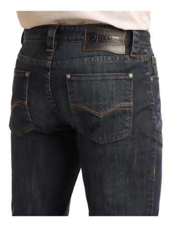 Rock & Roll Western Denim Jean Men Revolver Straight Dark Wash M1R6205 alternate image