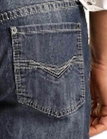 Rock & Roll Western Denim Jeans Mens Bootcut Dark Vintage MTB3482 alternate image