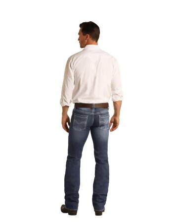 Rock & Roll Western Denim Jeans Mens Pistol ReFlex Med Wash M1P3473 alternate image