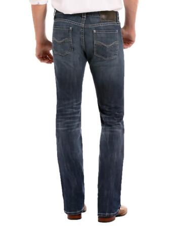 Rock & Roll Western Denim Jeans Mens Revolver Dark Vintage M1R3482 alternate image