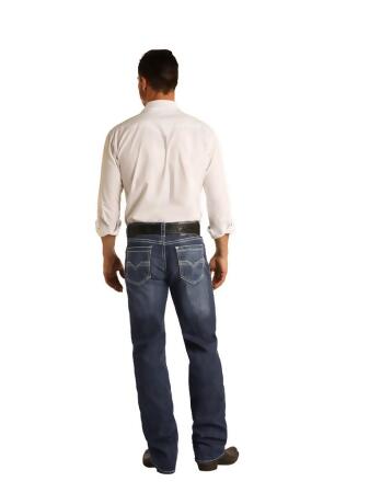 Rock & Roll Western Denim Jeans Mens Double Barrel Med Wash M0S3473 alternate image