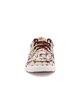 Twisted X Casual Shoes Girls Print Kicks Maroon Ivory YCA0013 alternate image