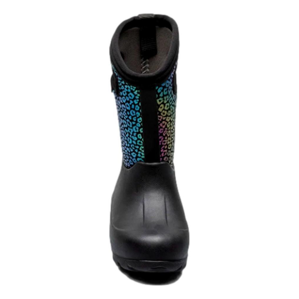 Bogs Outdoor Boots Girls Print Leopard Rainbow Black Multi 72930 alternate image