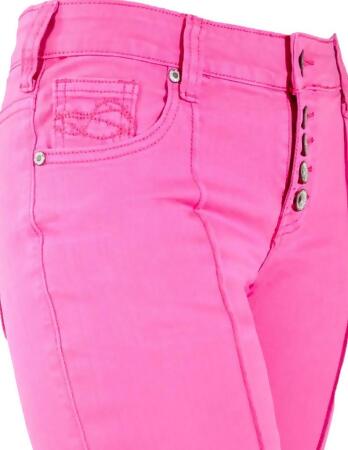 Cowgirl Tuff Western Jeans Womens Trouser Button Hot Pink JHOTPI