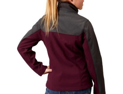 Roper Western Jacket Girls Softshell Zip Wine 03-298-0780-6149 WI alternate image