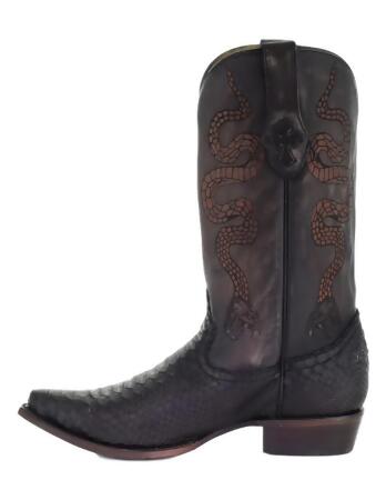 Corral Western Boots Mens Python Leather Engraved Snake Black C3552 alternate image