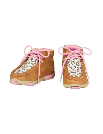 Twister Western Shoes Girls Rosa Leopard Print Lace Tan 446004008 alternate image