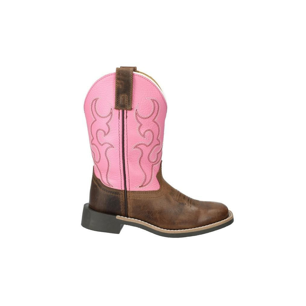 Smoky Mountain Western Boots Girls Jasmine Square Brown Oil Pink 3310C alternate image