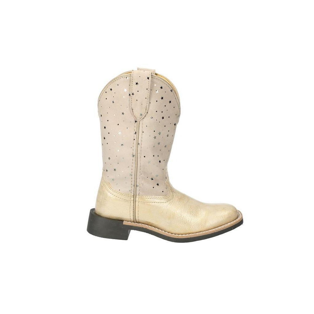 Smoky Mountain Western Boots Girls Starlight Square Gold White 3313C alternate image