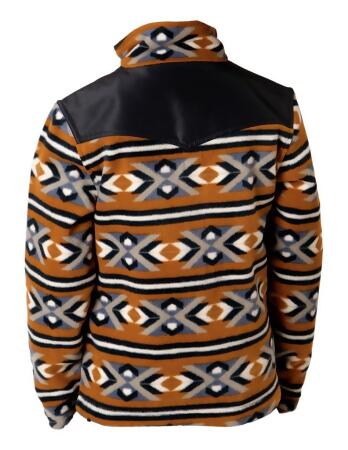 Roper Western Jacket Boys Aztec 1/4 Zip Orange 03-397-0692-6162 OR alternate image