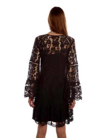 Scully Western Dress Womens Long Sleeve Overlay Lace F0_HC557 alternate image
