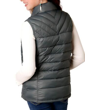 Roper Western Vest Girls Quilted Parachute Sage 03-298-0685-6189 GR alternate image