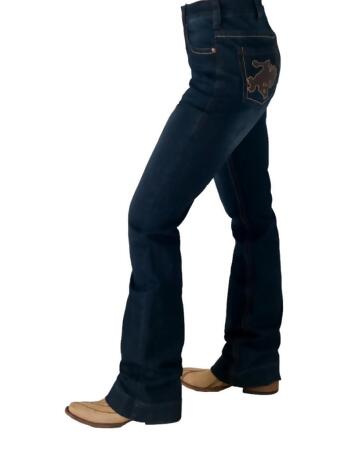 Cowgirl Tuff Western Jeans Womens Wild Wooly Relaxed Dark Wash JWWREX alternate image